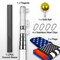 G128 Combo Pack: 25 Ft Telescoping Aluminum Flagpole (Silver) & American and Thin Blue Red Line Flags 3x5 Ft, Both ToughWeave Series Embroidered Polyester | Pole with Flags Included